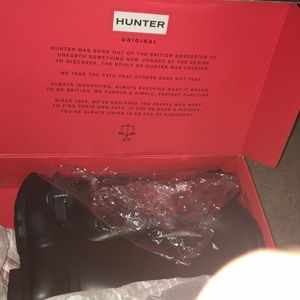 Black Tall Matte Hunter Rain Boots